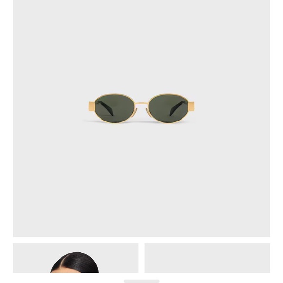 Celine Gold Metal Triomphe 01 Sunglasses - Picture 1 of 5